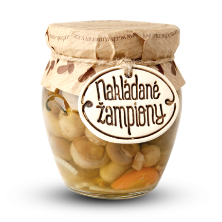 Foto nakládaných žampionů - Delikatesy